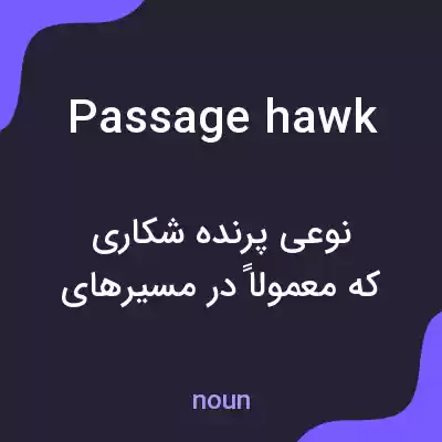 معنی passage hawk به فارسی معنی passage hawk به فارسی