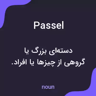 معنی passel به فارسی معنی passel به فارسی