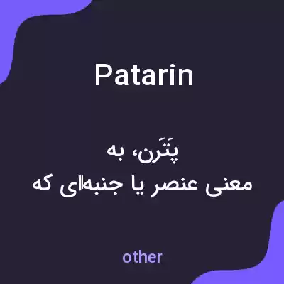 معنی patarin به فارسی معنی patarin به فارسی