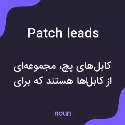معنی patch leads به فارسی معنی patch leads به فارسی