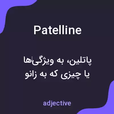معنی patelline به فارسی معنی patelline به فارسی