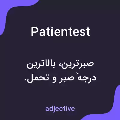 معنی patientest به فارسی معنی patientest به فارسی