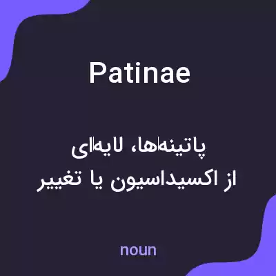 معنی patinae به فارسی معنی patinae به فارسی