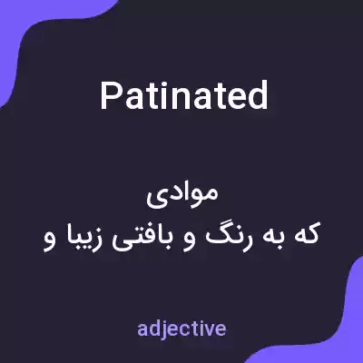معنی patinated به فارسی معنی patinated به فارسی