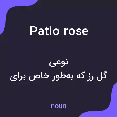 معنی patio rose به فارسی معنی patio rose به فارسی