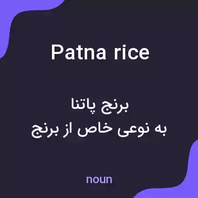 معنی patna rice به فارسی معنی patna rice به فارسی