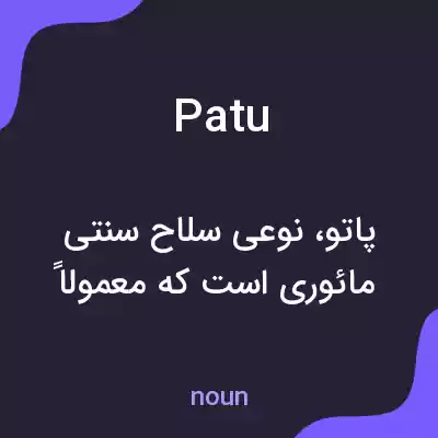 معنی patu به فارسی معنی patu به فارسی