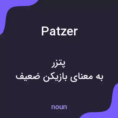 معنی patzer به فارسی معنی patzer به فارسی