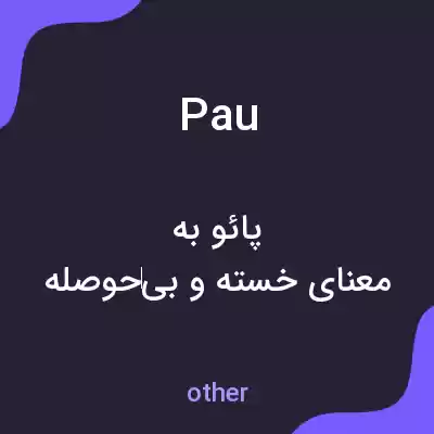 معنی pau به فارسی معنی pau به فارسی
