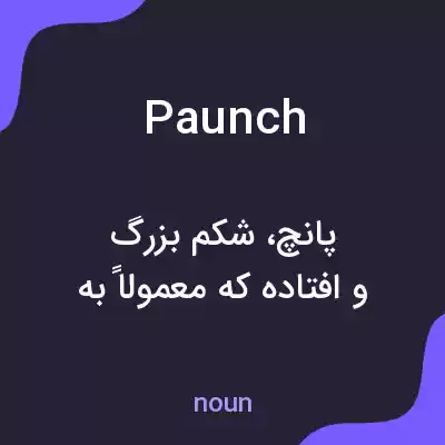 معنی paunch به فارسی معنی paunch به فارسی
