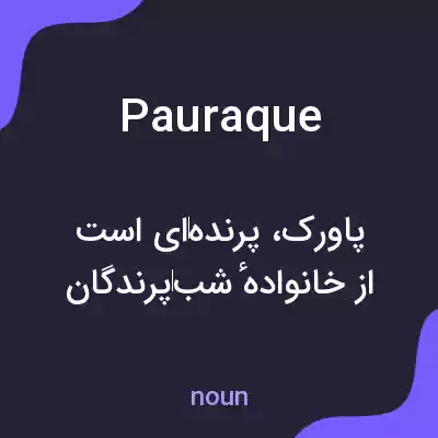 معنی pauraque به فارسی معنی pauraque به فارسی