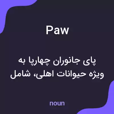 معنی paw به فارسی معنی paw به فارسی