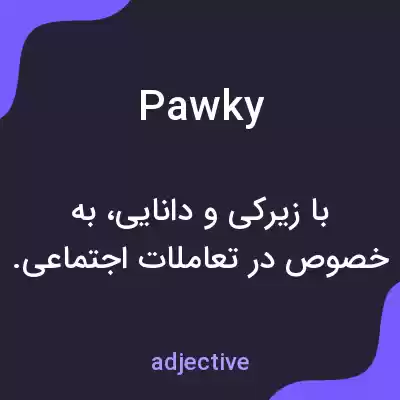 معنی pawky به فارسی معنی pawky به فارسی