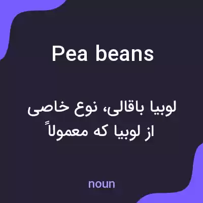 معنی pea beans به فارسی معنی pea beans به فارسی