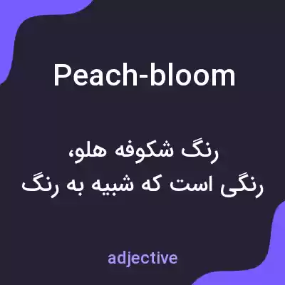 معنی peach-bloom به فارسی معنی peach-bloom به فارسی