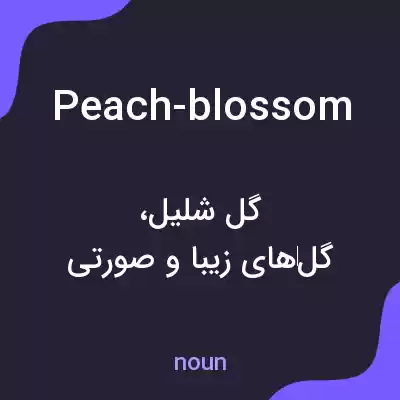معنی peach-blossom به فارسی معنی peach-blossom به فارسی