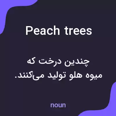 معنی peach trees به فارسی معنی peach trees به فارسی