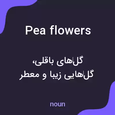 معنی pea flowers به فارسی معنی pea flowers به فارسی