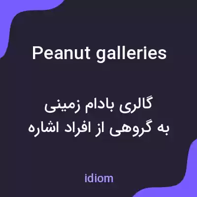 معنی peanut galleries به فارسی معنی peanut galleries به فارسی