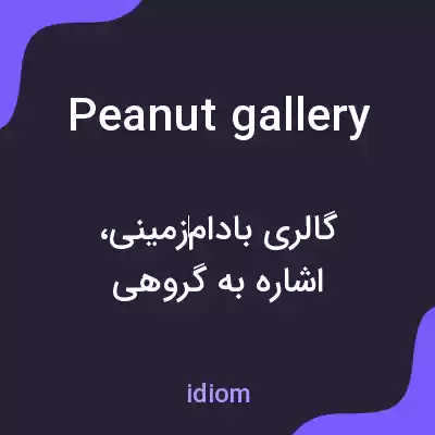 معنی peanut gallery به فارسی معنی peanut gallery به فارسی