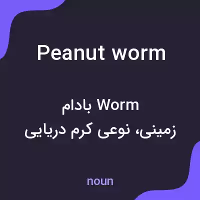 معنی peanut worm به فارسی معنی peanut worm به فارسی