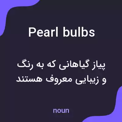معنی pearl bulbs به فارسی