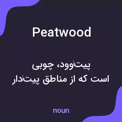 معنی peatwood به فارسی معنی peatwood به فارسی