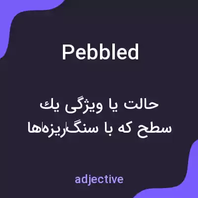 معنی pebbled به فارسی معنی pebbled به فارسی