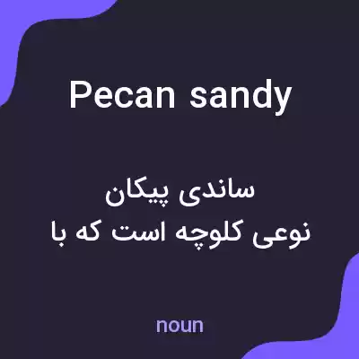 معنی pecan sandy به فارسی معنی pecan sandy به فارسی