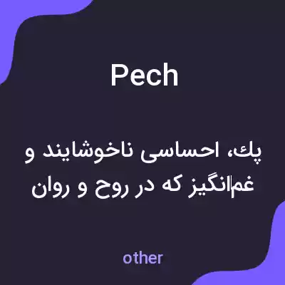 معنی pech به فارسی
