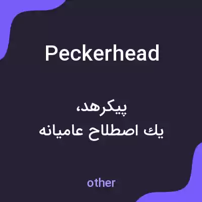 معنی peckerhead به فارسی معنی peckerhead به فارسی
