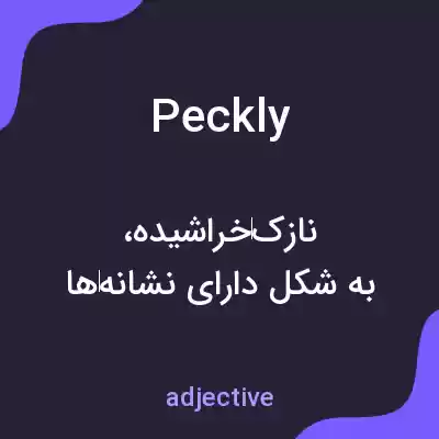 معنی peckly به فارسی معنی peckly به فارسی