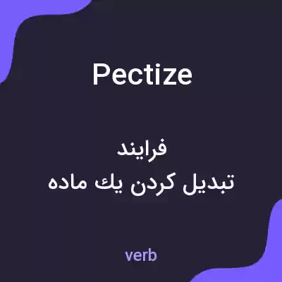 معنی pectize به فارسی معنی pectize به فارسی