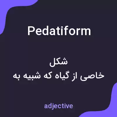 معنی pedatiform به فارسی معنی pedatiform به فارسی