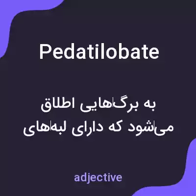 معنی pedatilobate به فارسی معنی pedatilobate به فارسی