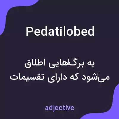 معنی pedatilobed به فارسی معنی pedatilobed به فارسی