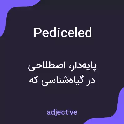 معنی pediceled به فارسی معنی pediceled به فارسی