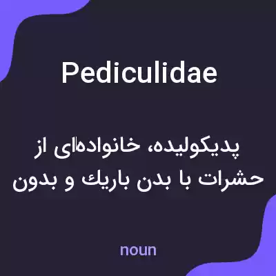 معنی pediculidae به فارسی معنی pediculidae به فارسی