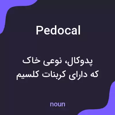معنی pedocal به فارسی معنی pedocal به فارسی