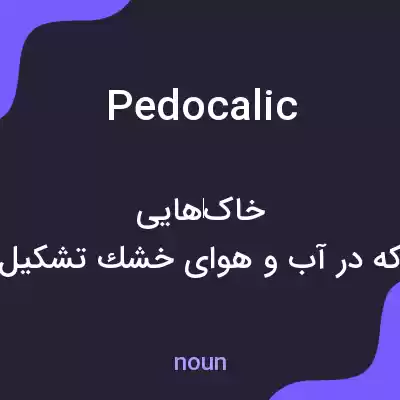 معنی pedocalic به فارسی معنی pedocalic به فارسی