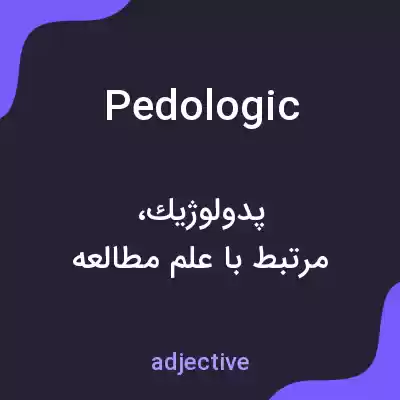 معنی pedologic به فارسی معنی pedologic به فارسی