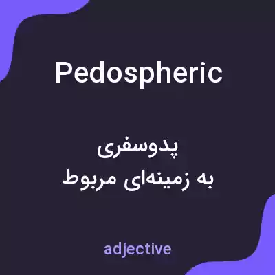 معنی pedospheric به فارسی معنی pedospheric به فارسی