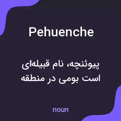 معنی pehuenche به فارسی معنی pehuenche به فارسی