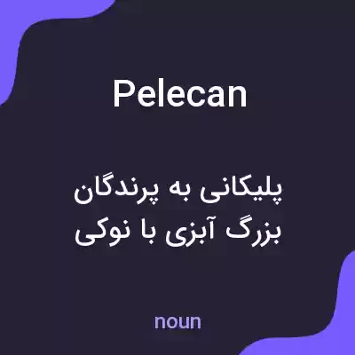 معنی pelecan به فارسی معنی pelecan به فارسی
