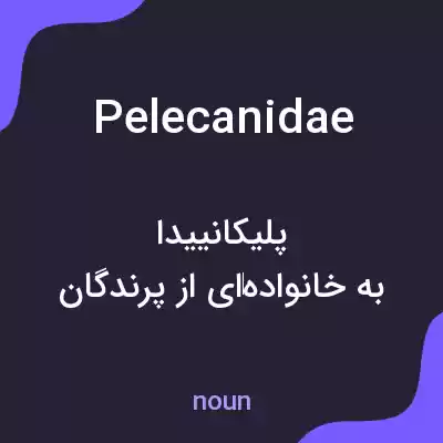 معنی pelecanidae به فارسی معنی pelecanidae به فارسی