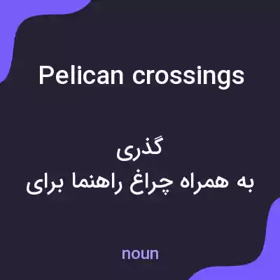 معنی pelican crossings به فارسی معنی pelican crossings به فارسی