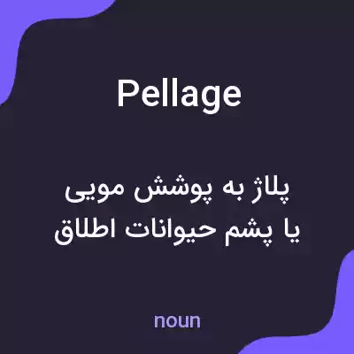معنی pellage به فارسی معنی pellage به فارسی