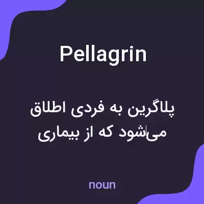 معنی pellagrin به فارسی معنی pellagrin به فارسی