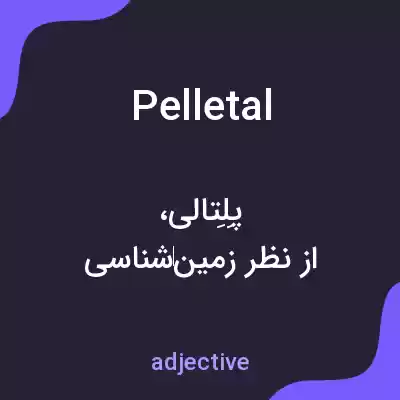 معنی pelletal به فارسی معنی pelletal به فارسی