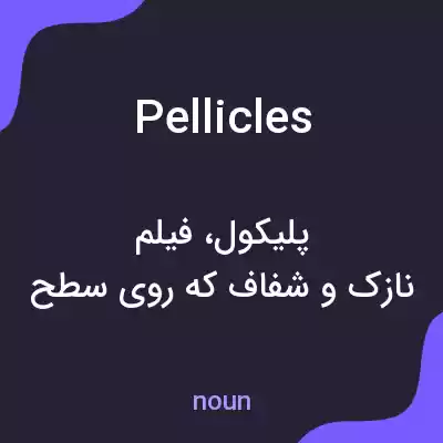معنی pellicles به فارسی معنی pellicles به فارسی